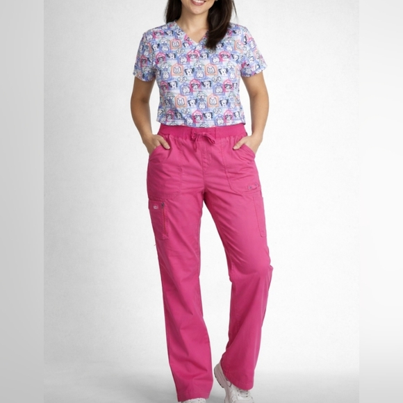 WonderWink Tops - WonderWink Cartoon Print Scrub Top